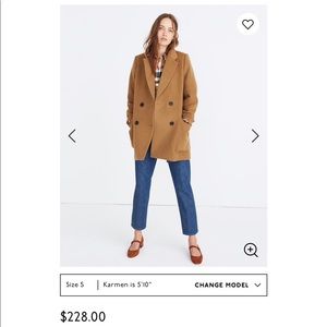 Madewell double breasted Hollis coat